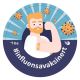 #Influensavaksinert (Utgitt 2021 - 10 buttons per pakke)